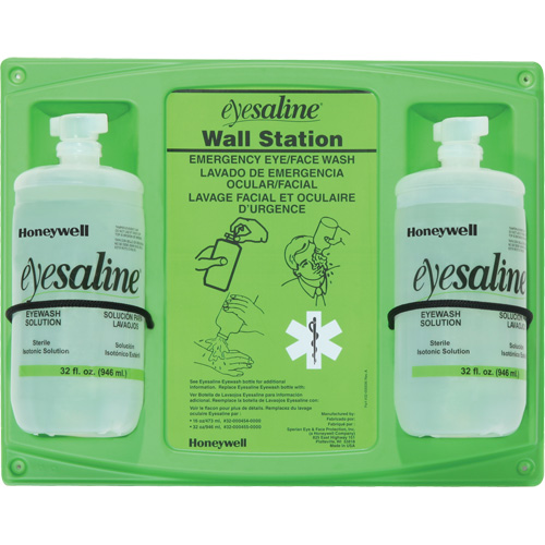 Saline Eyewash Wall Station, Double Helyx Safety & Industrial Supplies
