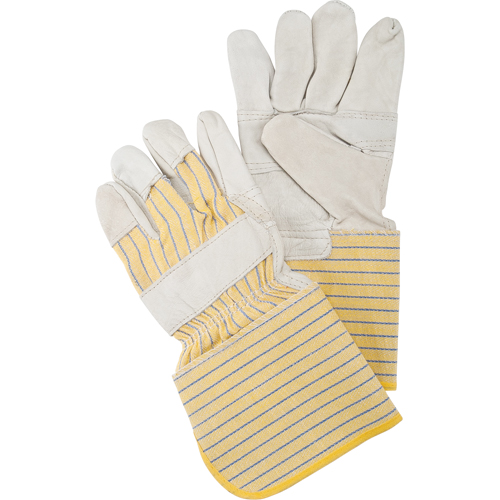 Gants d'ajusteur &agrave; paume renforc&eacute;e, Grand, Paume en Cuir fleur de vache, Doublure en Coton Helyx Safety & Industrial Supplies