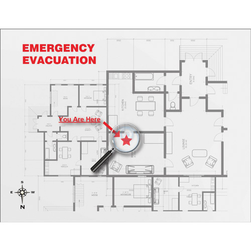 Evacuation Map Holder Clear Insert Helyx Safety & Industrial Supplies
