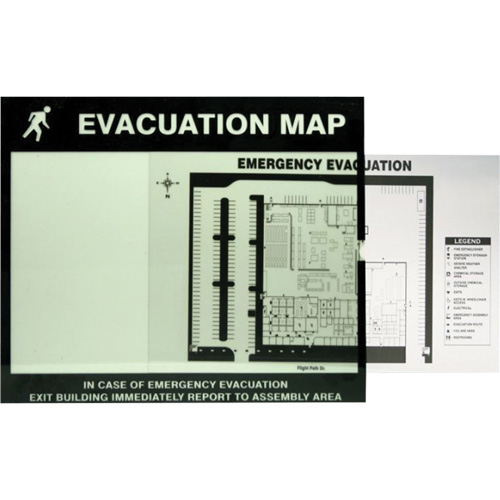Evacuation Map Holder Clear Insert Helyx Safety & Industrial Supplies