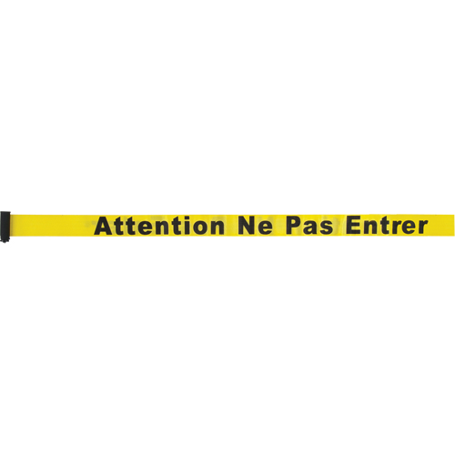 Cartouche de ruban pour assembler votre propre barri&egrave;re de contr&ocirc;le des foules, Attention ne pas entrer, 7', Ruban Jaune Helyx Safety & Industrial Supplies