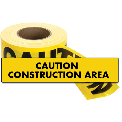 Standard Barricade Tape, English, 3" W x 1000' L, 2 mils, Black on Yellow Helyx Safety & Industrial Supplies