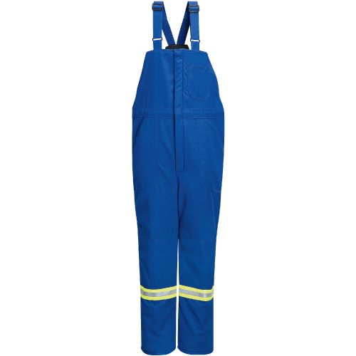 Deluxe Flame-Resistant Insulated Bib Overalls with Reflective Trim, Small, Royal Blue Helyx Safety & Industrial Supplies