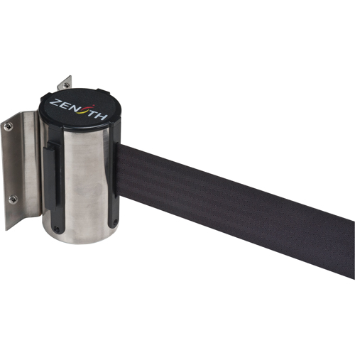 Wall Mount Barrier, Steel, Screw Mount, 7', Black Tape Helyx Safety & Industrial Supplies