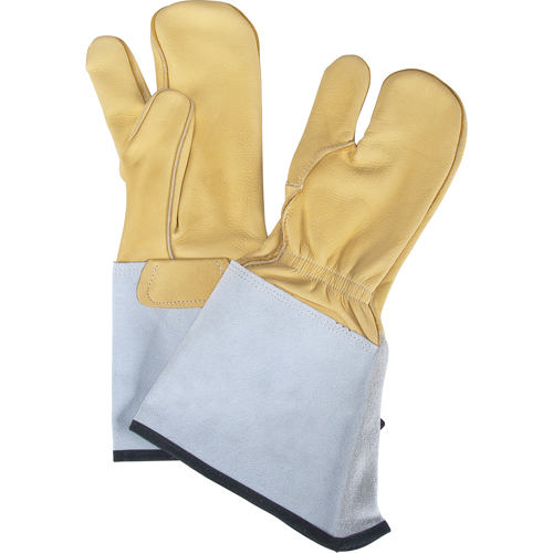 Mitaines &agrave; trois doigt, Grand, Paume en Cuir fleur de vache Helyx Safety & Industrial Supplies