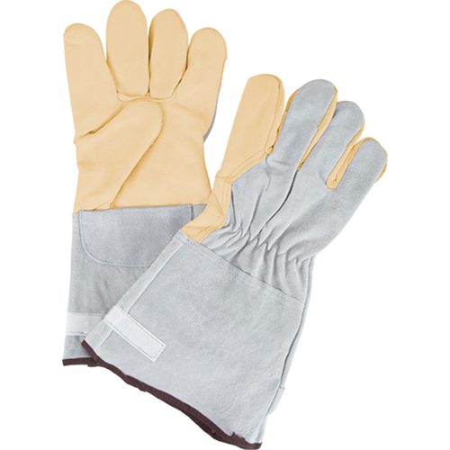 Standard-Duty Snug Wrist Work Gloves, Large, Grain Cowhide Palm Helyx Safety & Industrial Supplies