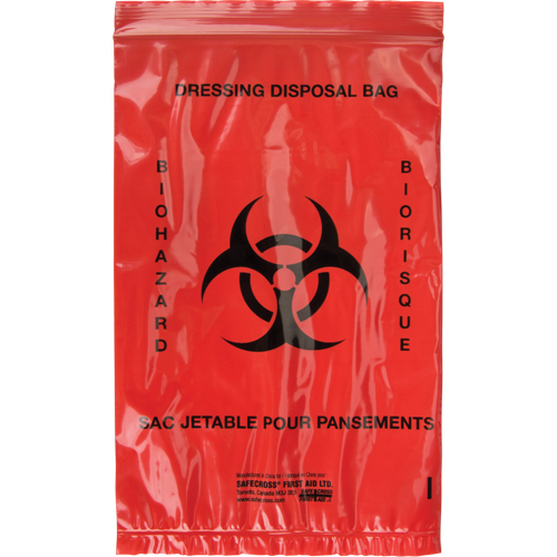 Hazardous Waste Bags, Infectious Waste, 9" L x 6" W Helyx Safety & Industrial Supplies