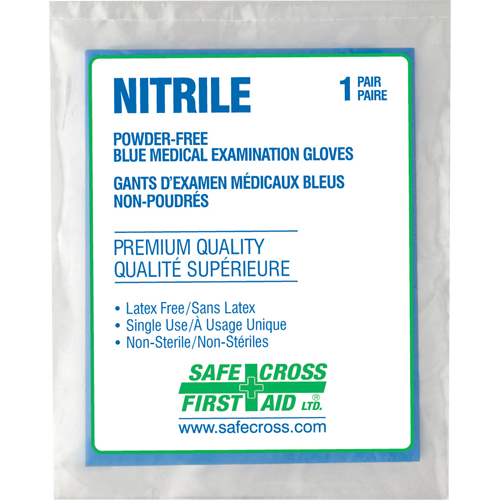 Medical Examination Gloves, Large, Nitrile, 5-mil, Powder-Free, Clear, Class 2 Helyx Safety & Industrial Supplies