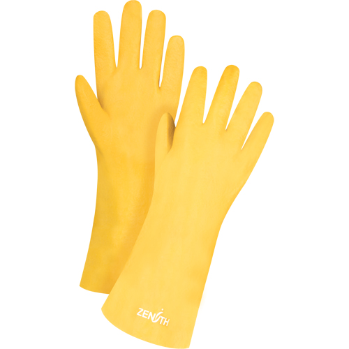 Gants &agrave; fini rugueux et r&eacute;sistants aux produits chimiques, Taille 9, 14" lo, PVC, Doublure en Interlock, 47-mil Helyx Safety & Industrial Supplies