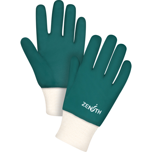 Gants verts &agrave; double enduit, 10" lo, PVC, Doublure en Jersey de coton, 70 mils Helyx Safety & Industrial Supplies