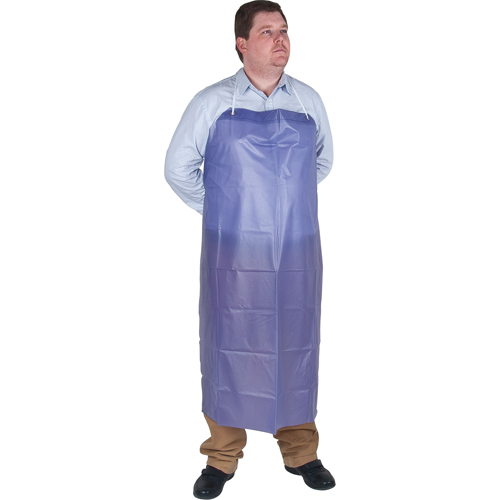 Tablier l&eacute;ger, Vinyle, 45" lo x 36" la, Bleu Helyx Safety & Industrial Supplies