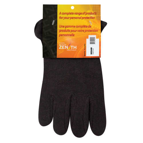 Gants de jersey, Grand, Brun, Molleton rouge, &agrave; enfiler Helyx Safety & Industrial Supplies
