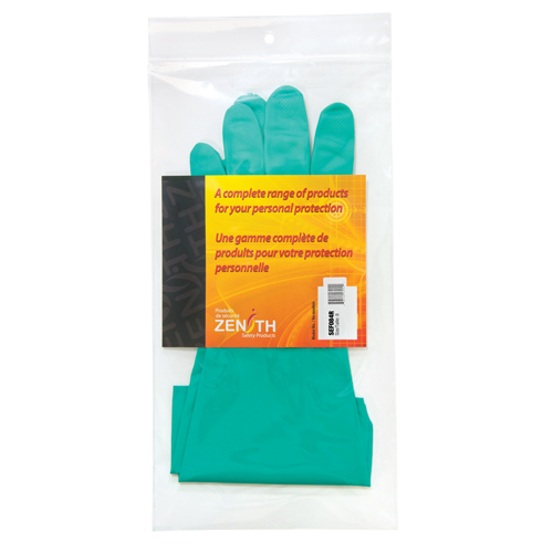 Gants r&eacute;sistants aux produits chimiques &agrave; prise en losange, Taille 8, 13" lo, Nitrile, Doublure en Ouat&eacute;e, 13 mils Helyx Safety & Industrial Supplies