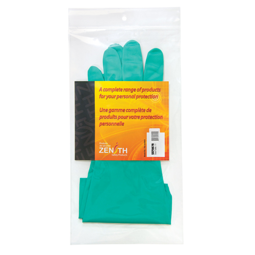 Diamond-Grip Chemical-Resistant Gloves, Size 2X-Large, 13" L, Nitrile, Flock-Lined Inner Lining, 13-mil Helyx Safety & Industrial Supplies