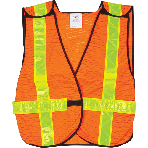 Veste de s&eacute;curit&eacute; d'usage standard, Orange haute visibilit&eacute;, Grand, Polyester Helyx Safety & Industrial Supplies