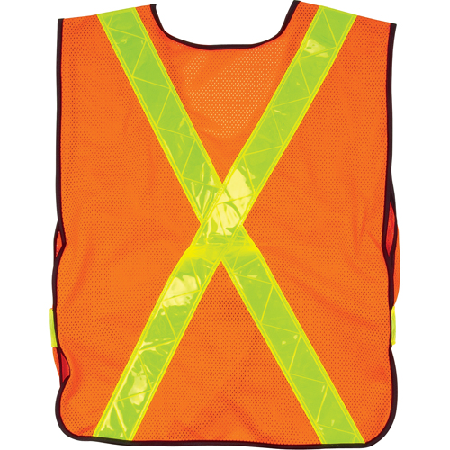 Veste de s&eacute;curit&eacute; d'usage standard, Orange haute visibilit&eacute;, Grand, Polyester Helyx Safety & Industrial Supplies