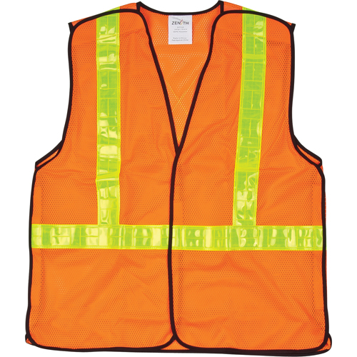 5-Point Tear-Away Traffic Safety Vest, High Visibility Orange, Medium, Polyester Helyx Safety & Industrial Supplies
