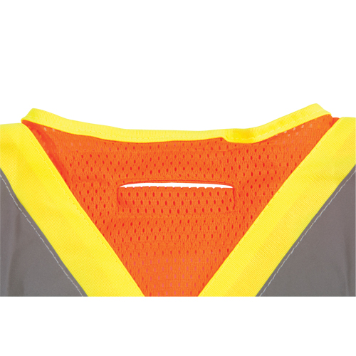 Surveyor's Safety Vest, High Visibility Orange, Large, Polyester Helyx Safety & Industrial Supplies