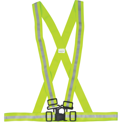 Standard-Duty Safety Harness, High Visibility Lime-Yellow, Silver Reflective Colour, 2X-Large Helyx Safety & Industrial Supplies