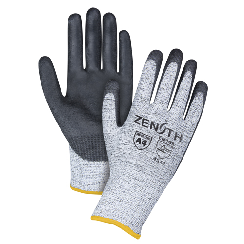 Seamless Stretch Cut-Resistant Gloves, Size 2X-Large/11, 13 Gauge, Polyurethane Coated, HPPE Shell, ANSI/ISEA 105 Level 4/EN 388 Level 5 Helyx Safety & Industrial Supplies
