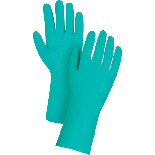 Diamond-Grip Chemical-Resistant Gloves, Size 7, 13" L, Nitrile, 11-mil Helyx Safety & Industrial Supplies