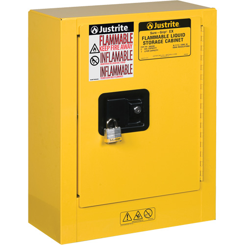 Mini-armoires de s&eacute;curit&eacute; Sure-Grip EX pour produits inflammables, 2 gal., 1 Porte(s), 17" La x 22" h x 8" p Helyx Safety & Industrial Supplies