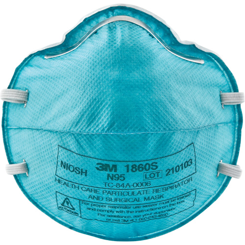1860S Particulate Healthcare Respirator, N95, NIOSH Certified, Small Helyx Safety & Industrial Supplies