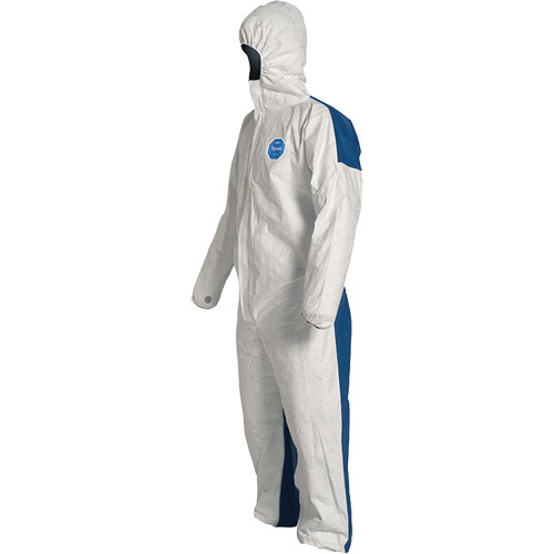 Combinaisons avec capuchon, T-Grand, Bleu/Blanc, Tyvek 400 D Helyx Safety & Industrial Supplies