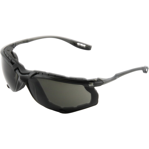 Lunettes de s&eacute;curit&eacute; avec joint en mousse Virtua, Lentille Grise/fum&eacute;e, Antibu&eacute;e, ANSI Z87+/R&eacute;pond ou surpasse la norme CSA Z94.3 Helyx Safety & Industrial Supplies