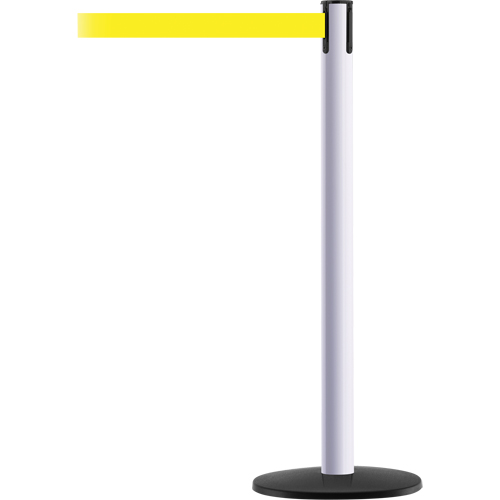 Advance TensaBarrier&reg; Barrier Post, Steel, 36" H, Yellow Tape, 7.5' Tape Length Helyx Safety & Industrial Supplies