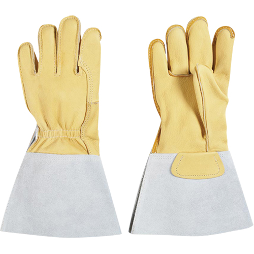 Lineman's Glove, Large, Grain Cowhide Palm, Cotton Inner Lining Helyx Safety & Industrial Supplies