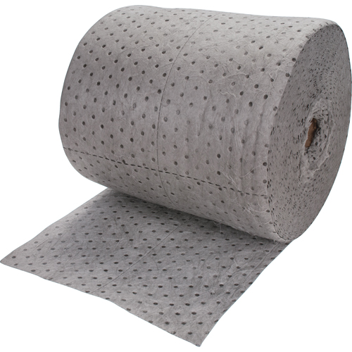 Rouleaux absorbants li&eacute;s de premi&egrave;re qualit&eacute;, Poids moyen, 150' lo x 15" la, Absorption 20 gal. Helyx Safety & Industrial Supplies