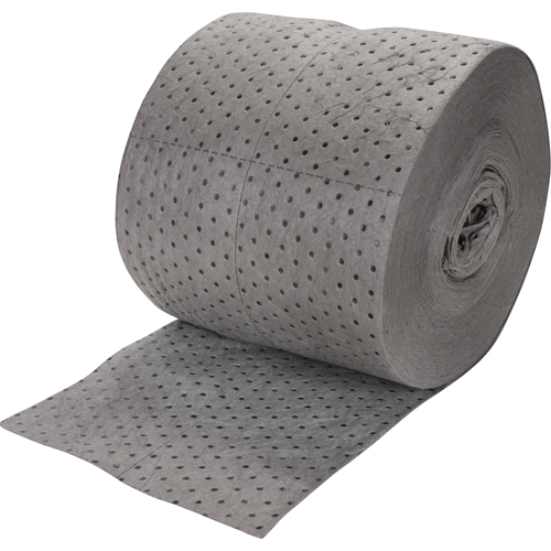 Premium Bonded Sorbent Rolls, Heavyweight, 150' L x 15" W, 25 gal. Absorbancy Helyx Safety & Industrial Supplies