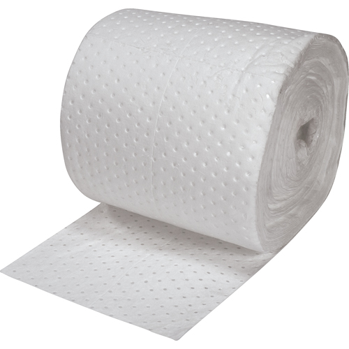 Premium Fine Fiber Sorbent Rolls, Heavyweight, 150' L x 15" W, 25 gal. Absorbancy Helyx Safety & Industrial Supplies