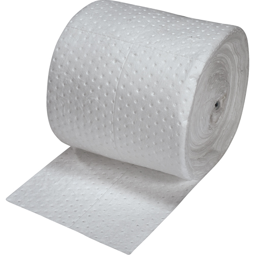 Feuilles absorbantes en fibres fines de premi&egrave;re qualit&eacute;, Poids moyen, 150' lo x 15" la, Absorption 20 gal. Helyx Safety & Industrial Supplies