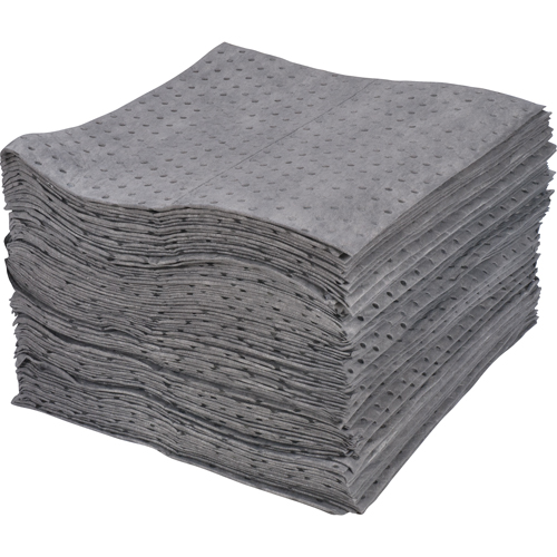 Feuilles absorbantes lamin&eacute;es (SMS) de premi&egrave;re qualit&eacute;, Universel, 15" x 17", 30 gal. d'absorption Helyx Safety & Industrial Supplies