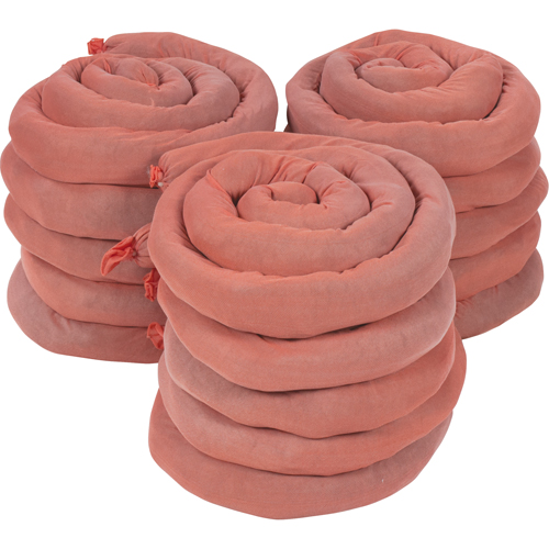 Sorbents Socks, Hazmat, 50 gal. Absorbancy, 3" W x 8' L, Pack of 15 Helyx Safety & Industrial Supplies