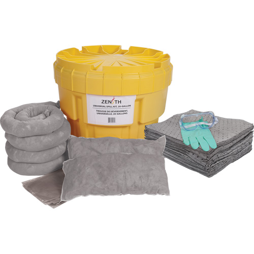 Premium Large-Capacity Spill Kit, Universal, Overpack/Salvage Drum, 20 US gal. Absorbancy Helyx Safety & Industrial Supplies
