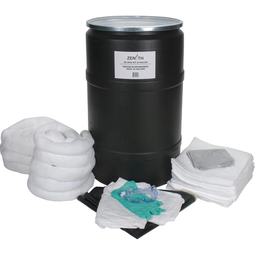 Premium Spill Kit, Oil Only, Drum, 55 US gal. Absorbancy Helyx Safety & Industrial Supplies