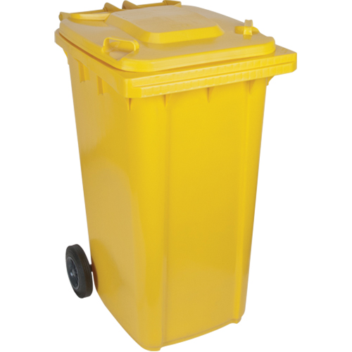 Contenant jaune mobile, Polyur&eacute;thane, 63 gallons/63 gal. US Helyx Safety & Industrial Supplies
