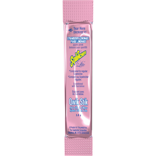 Sqwincher&reg; Boisson de r&eacute;hydratation ZERO Qwik Stik, Emballage-portion, Limonade aux fraises Helyx Safety & Industrial Supplies