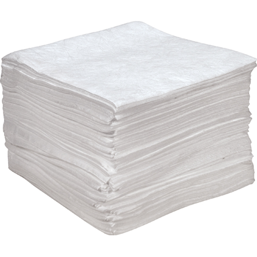 Feuilles absorbantes antistatiques de premi&egrave;re qualit&eacute;, Huile seulement, 15" x 18", 25 gal. d'absorption Helyx Safety & Industrial Supplies