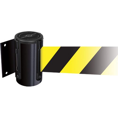 Unit&eacute;s murales Tensabarrier, Plastique, Fixation par vis, 7,5', Ruban Jaune Helyx Safety & Industrial Supplies