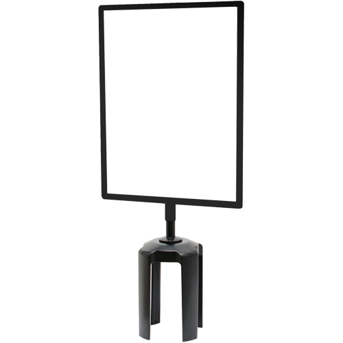 Cadre d'enseigne Tensabarrier avec adaptateur, Noir Helyx Safety & Industrial Supplies