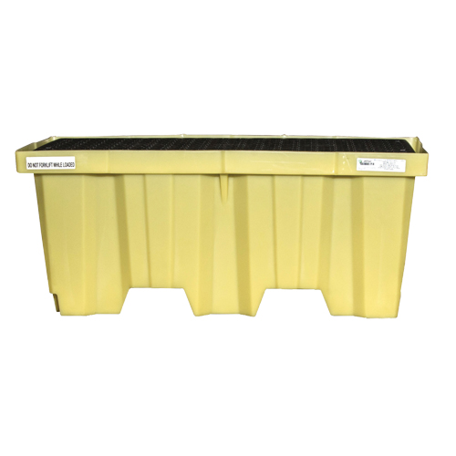 Nestable 2-Drum Poly-Spillpallet Without Drain, 66 US gal. Spill Capacity, 51" x 26" x 21" Helyx Safety & Industrial Supplies