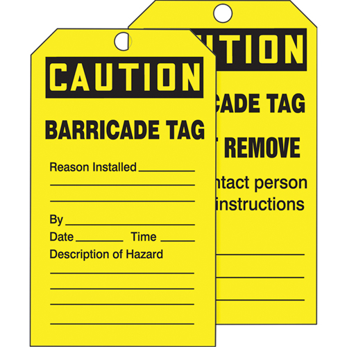 Tags By-The-Roll Safety Tags, Cardstock, 3" W x 6-1/4" H, English Helyx Safety & Industrial Supplies