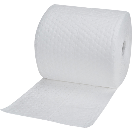 Industrial-Grade Fine Fibre Sorbent Rolls, Mediumweight, 150' L x 15" W, 25 gal. Absorbancy Helyx Safety & Industrial Supplies