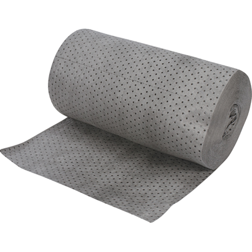 Industrial-Grade Fine Fibre Sorbent Rolls, Mediumweight, 150' L x 30" W, 50 gal. Absorbancy Helyx Safety & Industrial Supplies