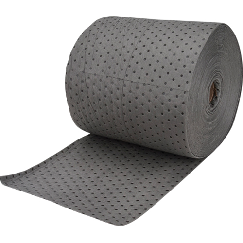 Industrial-Grade Fine Fibre Sorbent Rolls, Mediumweight, 150' L x 15" W, 25 gal. Absorbancy Helyx Safety & Industrial Supplies