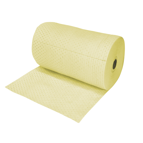 Industrial-Grade Fine Fibre Sorbent Rolls, Mediumweight, 150' L x 30" W, 50 gal. Absorbancy Helyx Safety & Industrial Supplies